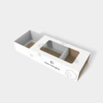 Tray boxes with window angled mockup 128031
