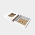 Tray boxes with window drawer mockup 128081