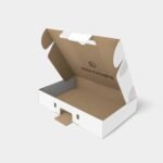 Flip top box mailer carrying cases mockup