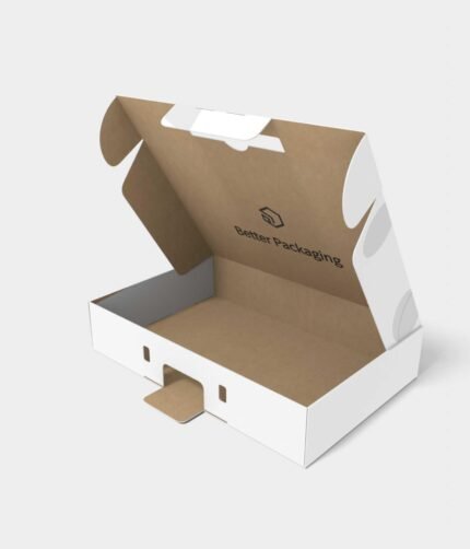 Flip top box mailer carrying cases mockup