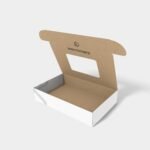 Mailer boxes with window wingless mailer flip top mockup 150031