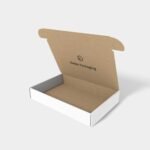 Flip top insert lock mailer box mockup