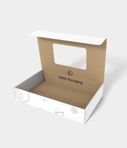 Flip top boxes window display mailer mockup 150041