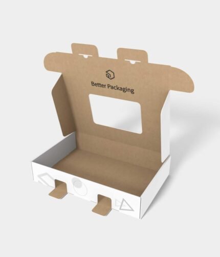 Mailer boxes window display double lock mockup 150090