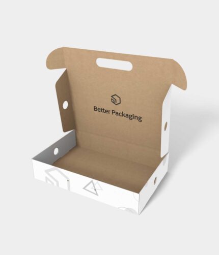 Flip top boxes rope handles tuck front box mockup 150190