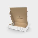 Flip top boxes zipper tongue inserts mockup 150231