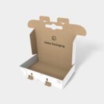Flip top boxes handles double safety buckles mockup 150260