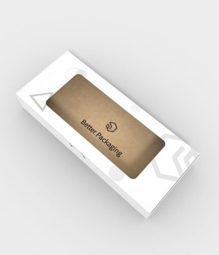 Flip top cookies box with window mockup