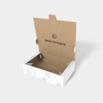 Flip top boxes angled double snap locks mockup 151080