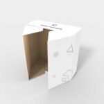 Double open clamshell boxes flip top tuck front box mockup 151110