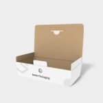 Flip top boxes trapezoidal bevels angled mockup 152090