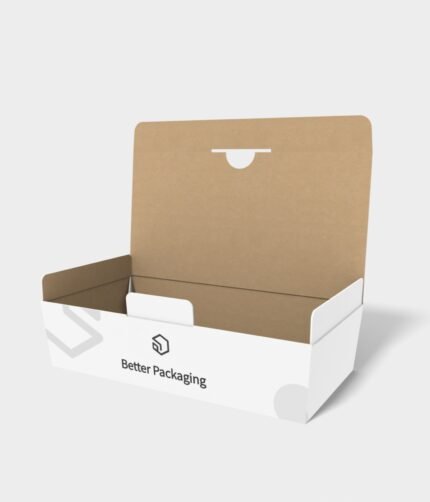 Flip top boxes trapezoidal bevels angled mockup 152090