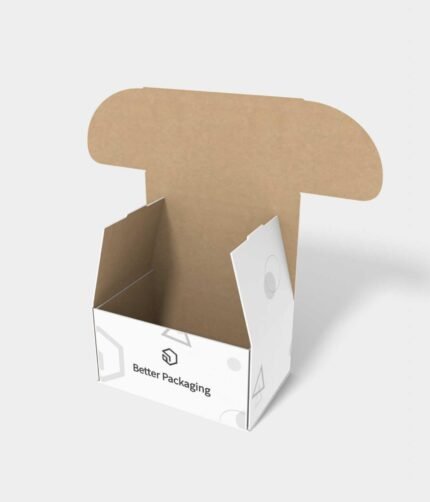 Flip top mailer box with polygonal tuck front mockup