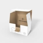 Flip top boxes polygonal lock inserts mockup 156002