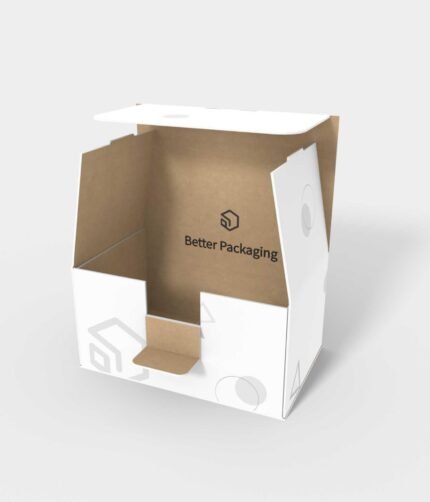 Flip top boxes polygonal lock inserts mockup 156002