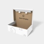 Shipping box with non-adhesive side mortise locks mockup