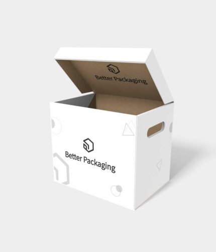 Flip top boxes handles auto lock bottom mockup 156180