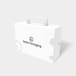 Flip top box with handle mockup