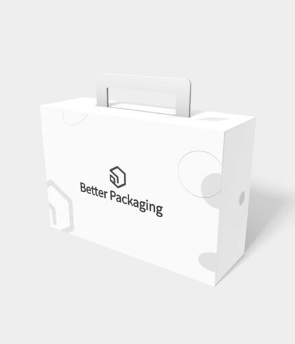 Flip top box with handle mockup