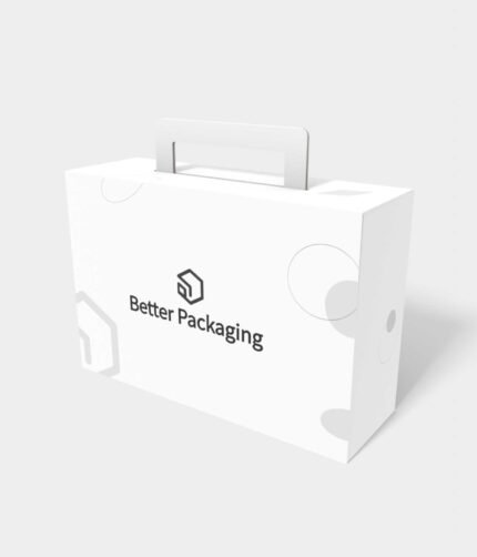 Flip top box with handle mockup