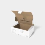 Flip top miler box with lock inserts mockup