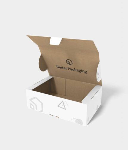 Flip top miler box with lock inserts mockup