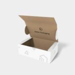 Flip top mailer box with zipper mockup