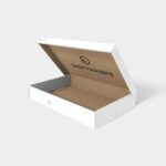 Flip top mailer box with bottom lock inserts mockup