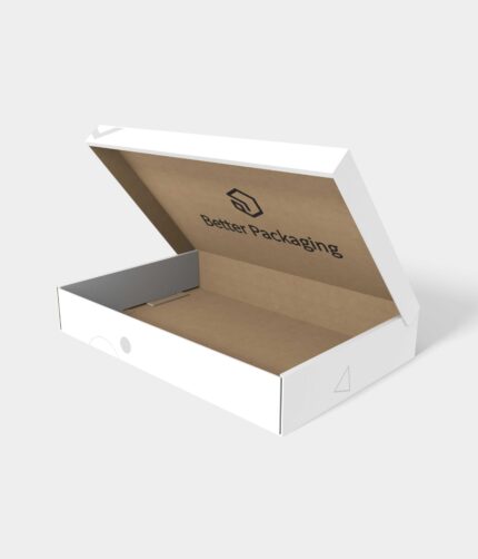 Flip top mailer box with bottom lock inserts mockup