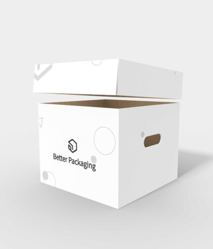 Boxes with lid corrugated cartons suitcases mockup 160022