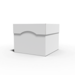 Packaging boxes with lid arc edge mockup 160023