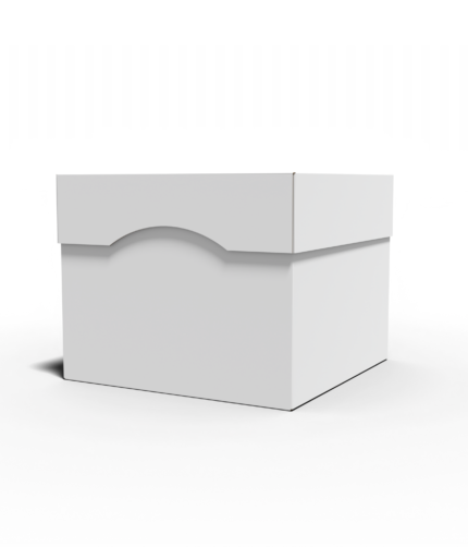 Packaging boxes with lid arc edge mockup 160023