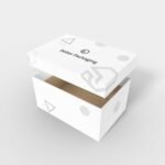 Boxes with lid half-pack bottom buckles mockup 160030
