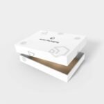Boxes with lid finger buckles four folds mockup 160161
