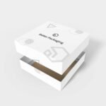 Boxes with lid four folds angled mockup 160170
