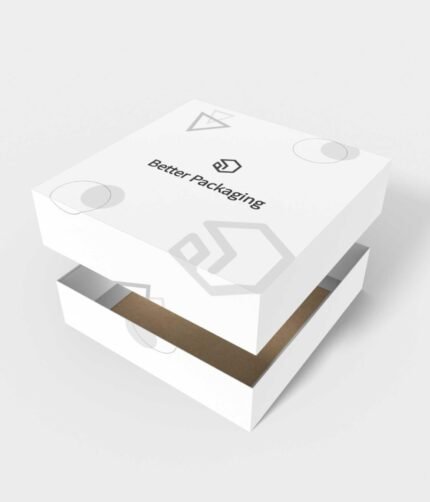 Boxes with lid four folds angled mockup 160170