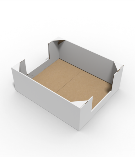 Tray box folded corners flat adhesive bottom mockup 170170