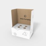 Display boxes folding bottom round-hole display mockup 171360