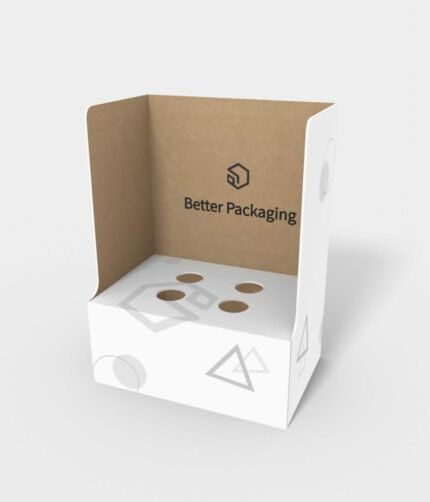 Display boxes folding bottom round-hole display mockup 171360