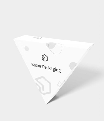 Regular triangle mortise lock boxes polygonal paper mockup 180080