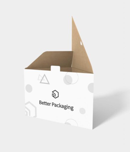Polygonal boxes triangle auto lock bottom mockup 180100