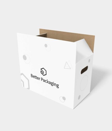 Shipping cartons with portable moving holes mockup
