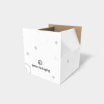 Folding shipping box mockup