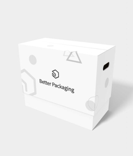Shipping box with handle mockup