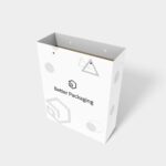 Grocery paper tote bag without handle mockup