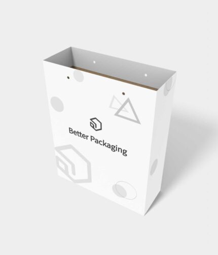 Grocery paper tote bag mockup