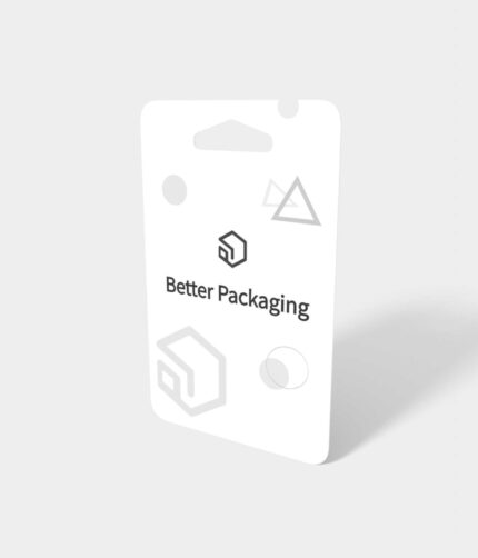 Tag with triangular holes hangtags mockup