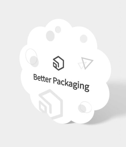 Cloud-shaped tag mockup