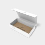 Flip top magnetic gift box mockup