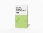 Folded business card mockup